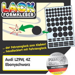 Audi Lack LZ9W Ebonyschwarz Spot-Repair. Kleinere Audi Lack Beschädigungen ausbessern ohne Lackstift.