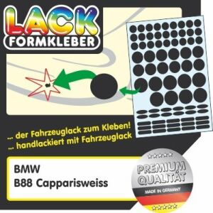 BMW Lack B88 Capparisweiss Spot-Repair. Kleinere BMW Lack B88 Beschädigungen ohne Lackstift ausbessern. Kennzeichenlöcher überkleben.