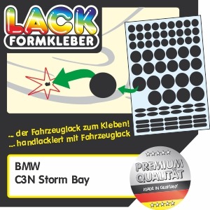 BMW Lack C3N Storm Bay Spot-Repair. Kleinere BMW Lack C3N Beschädigungen ohne Lackstift ausbessern. Kennzeichenlöcher überkleben.