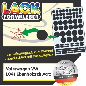 VW Lack L041 Ebenholzschwarz Lack ausbessern Spot-Repair. Kleinere VW Lack L041 Beschädigungen ohne Lackstift ausbessern. Kennzeichenlöcher überkleben.