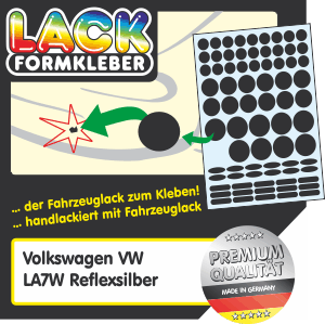 VW Lack LA7W Reflexsilber Lack ausbessern Spot-Repair. Kleinere VW Reflexsilber Lackschäden mit Lackformkleber statt Lackstift ausbessern.