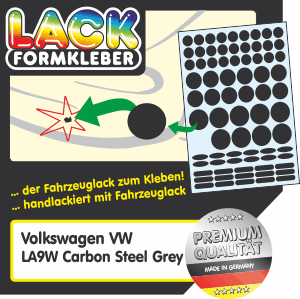 VW Lack LA9W Carbon Steel Grey Lack ausbessern Spot-Repair. Kleinere VW Carbon Steel Grey Lackschäden mit Lackformkleber statt Lackstift ausbessern.