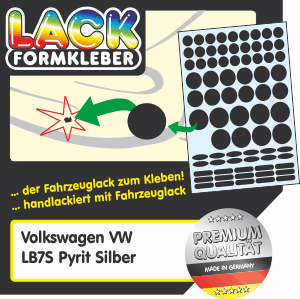 VW Lack LB7S Pyrit Silber Lack ausbessern Spot-Repair. Kleinere VW Lack B7S Lackschäden ohne Lackstift ausbessern.