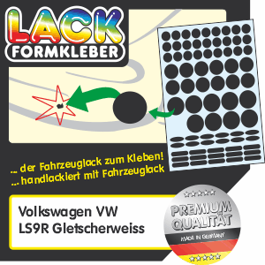 VW Lack LS9R Gletscherweiss Spot-Repair. Kleinere VW Lack LS9R Beschädigungen ohne Lackstift ausbessern. Kennzeichenlöcher überkleben.